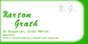 marton grath business card